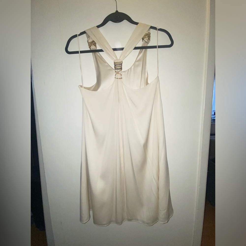 Alice + Olivia White Silk Dress M